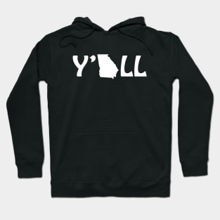 Y'all Georgia - White Font Hoodie